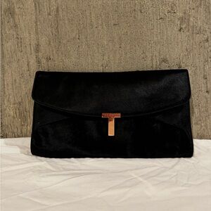 Ted Baker Black Clutch with Gold Logo
